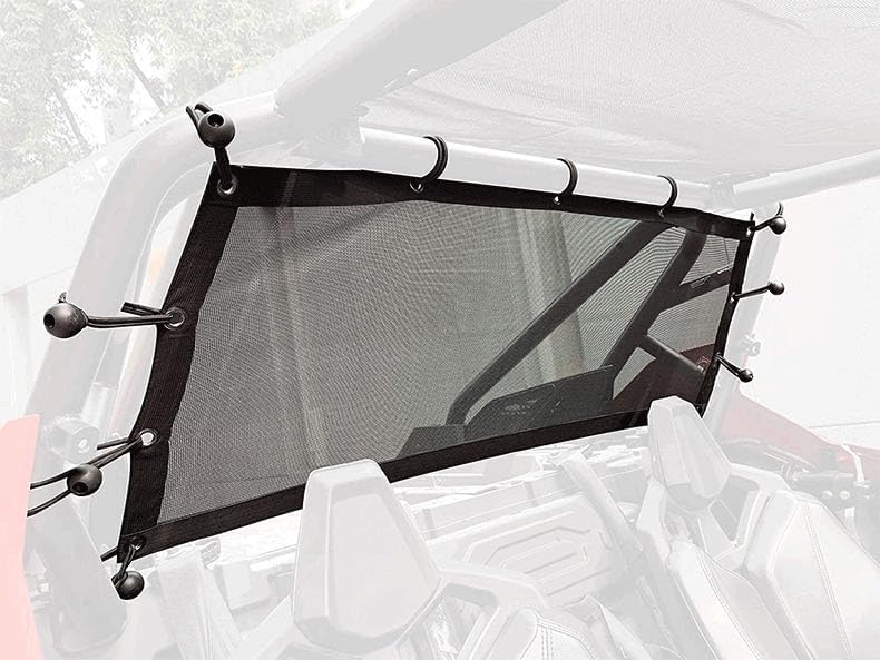 SUNOOM Upgrade Boat Storage Bag,Mesh Suspended Storage Organizer, Cargo Net Pocket Organizer Pouch Bag,Boat,Truck SUV Travel Long Road Trip Camping Interior Accessories with 6 pcs Elastic Ring(32 INCH) - Image 5
